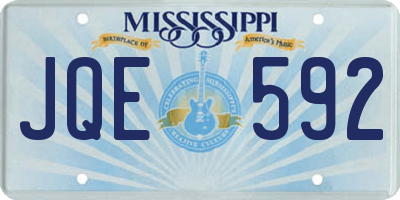 MS license plate JQE592
