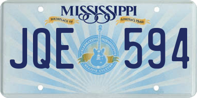 MS license plate JQE594