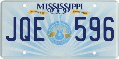 MS license plate JQE596