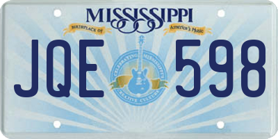 MS license plate JQE598