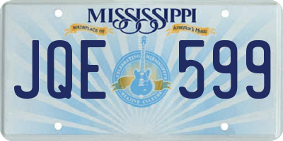 MS license plate JQE599