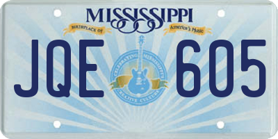 MS license plate JQE605