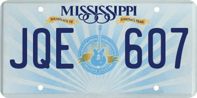 MS license plate JQE607