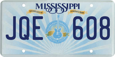 MS license plate JQE608