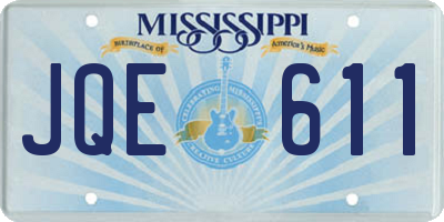 MS license plate JQE611