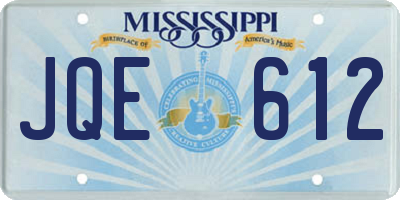 MS license plate JQE612
