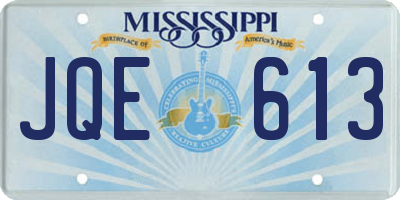 MS license plate JQE613