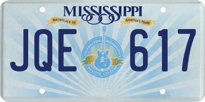 MS license plate JQE617