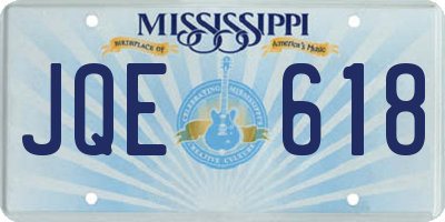 MS license plate JQE618