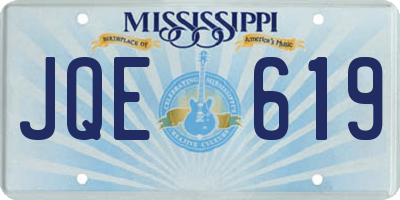 MS license plate JQE619