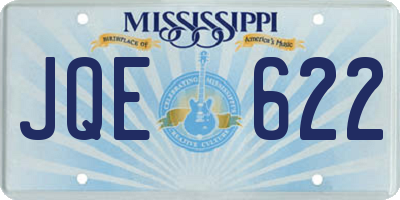 MS license plate JQE622