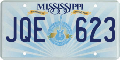 MS license plate JQE623