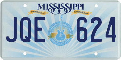 MS license plate JQE624