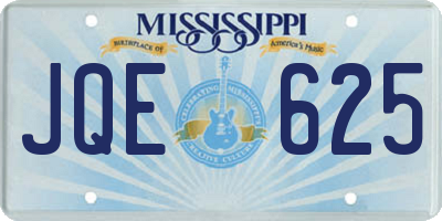 MS license plate JQE625