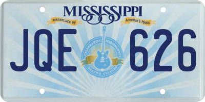 MS license plate JQE626