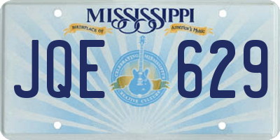MS license plate JQE629