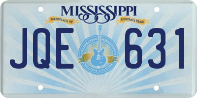 MS license plate JQE631