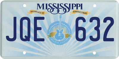 MS license plate JQE632
