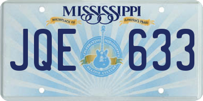 MS license plate JQE633