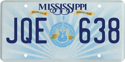 MS license plate JQE638