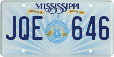 MS license plate JQE646