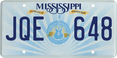MS license plate JQE648