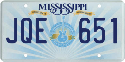 MS license plate JQE651