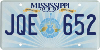 MS license plate JQE652
