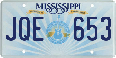 MS license plate JQE653