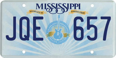 MS license plate JQE657
