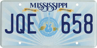 MS license plate JQE658