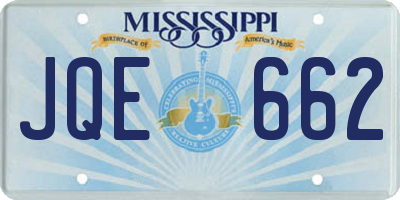 MS license plate JQE662