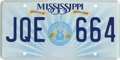 MS license plate JQE664