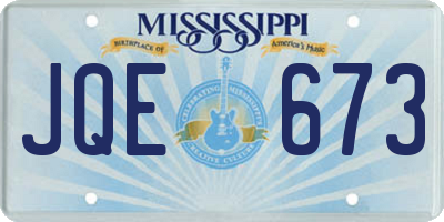 MS license plate JQE673