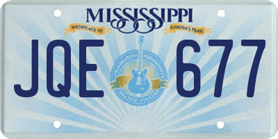 MS license plate JQE677