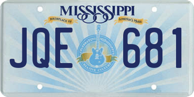 MS license plate JQE681