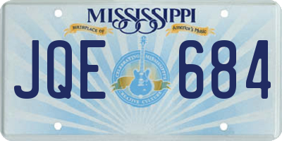 MS license plate JQE684