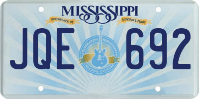 MS license plate JQE692
