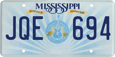 MS license plate JQE694
