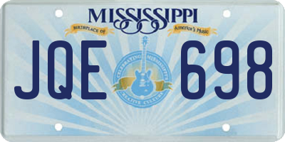 MS license plate JQE698