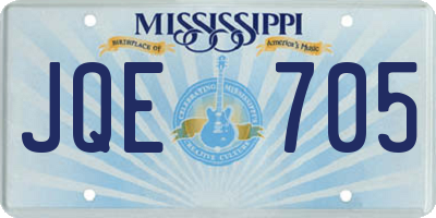 MS license plate JQE705