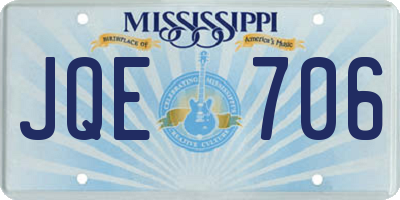 MS license plate JQE706