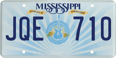 MS license plate JQE710