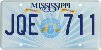 MS license plate JQE711