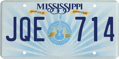 MS license plate JQE714