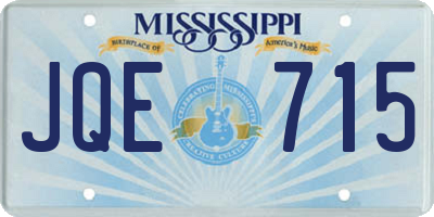 MS license plate JQE715