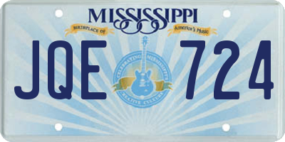 MS license plate JQE724
