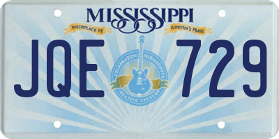 MS license plate JQE729