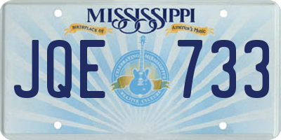 MS license plate JQE733