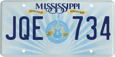 MS license plate JQE734